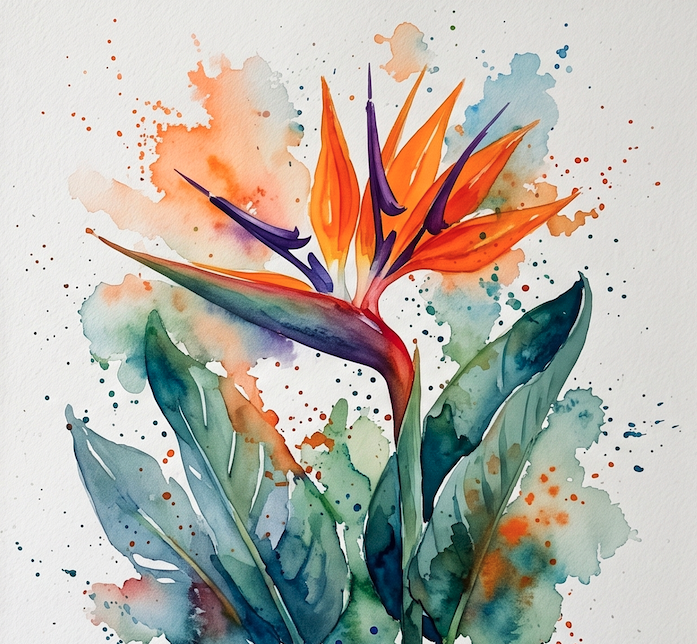 Nigerian botanical watercolour painting at Alali Studio, Victoria Island