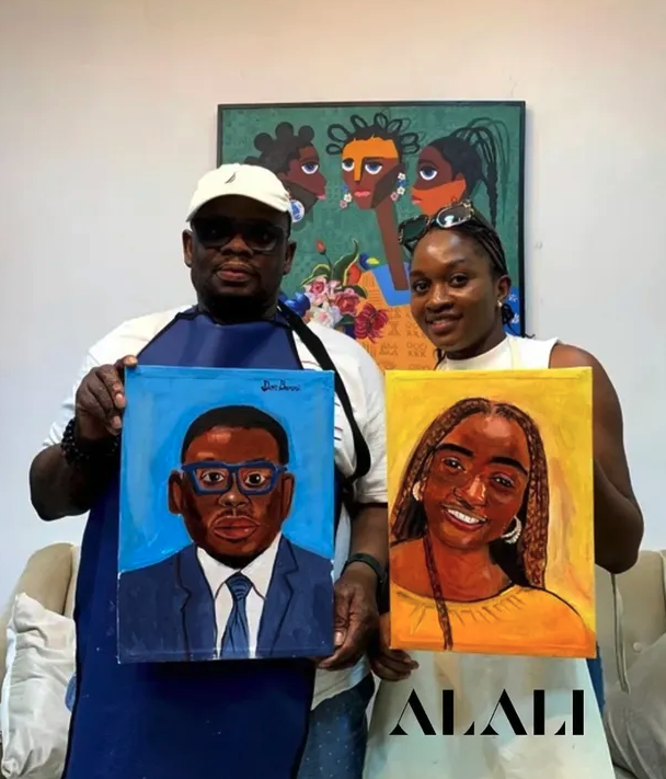 Selfie painting session at Alali Studio